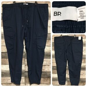 BP Cargo Joggers Men’s 3XL Navy Blue Tapered Drawstring (Inseam 28)